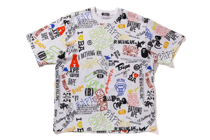 HAND DRAW PATTERN RELAXED FIT TEE