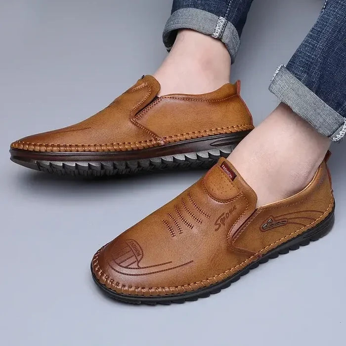 Handmade Leather Soft Sole Mens Business Moccasins black