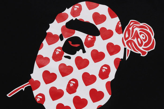 HEART PATTERN APE HEAD TEE