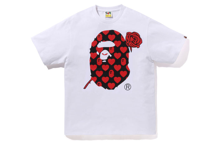 HEART PATTERN APE HEAD TEE