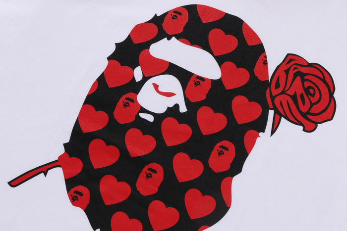 HEART PATTERN APE HEAD TEE