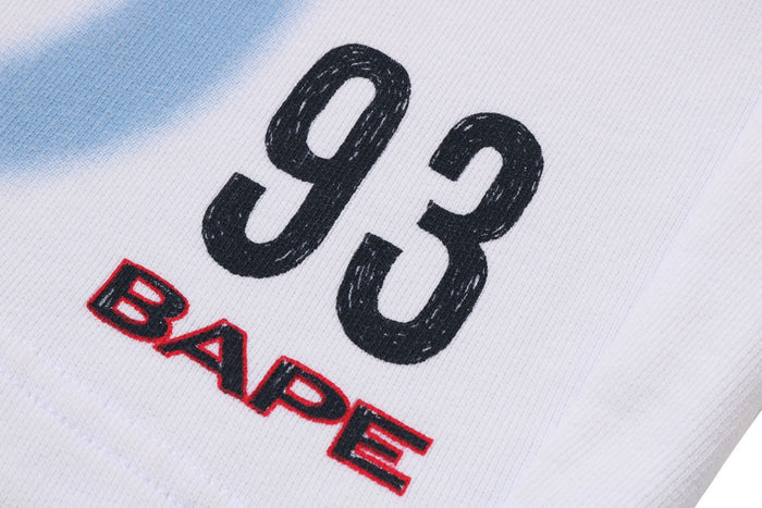 HEAVY WASH HAND DRAW FOOTBALL LOGO RELAXED FIT SWEAT SHORTS