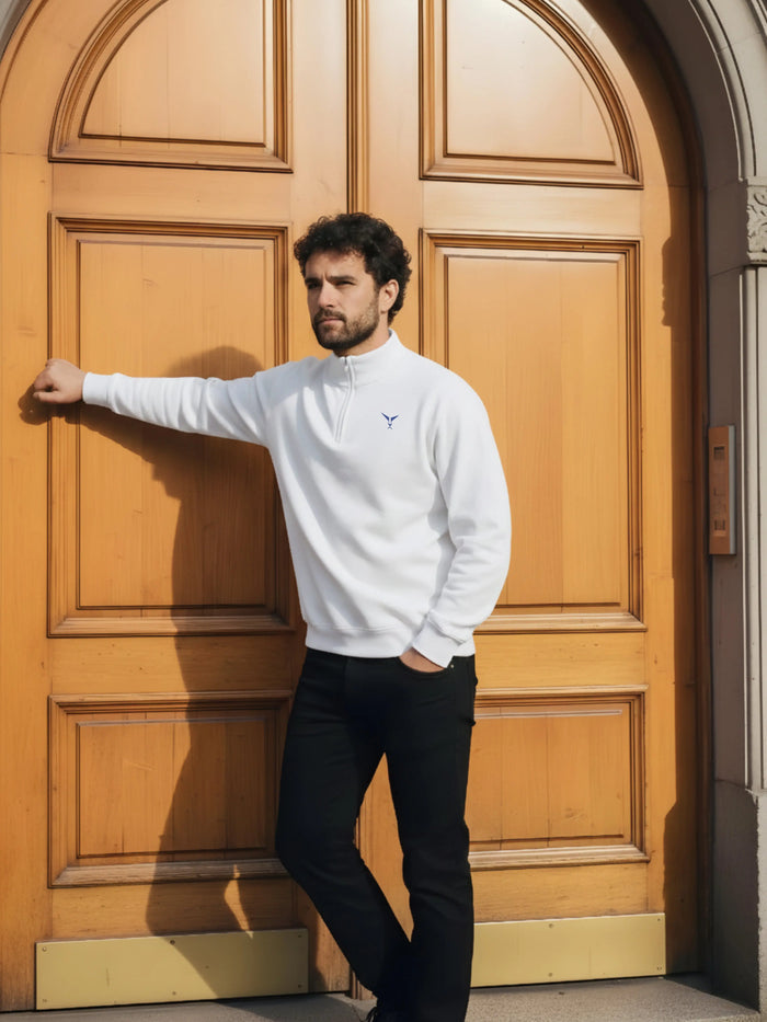 High Neck Half Zipper Sweatshirt LEON