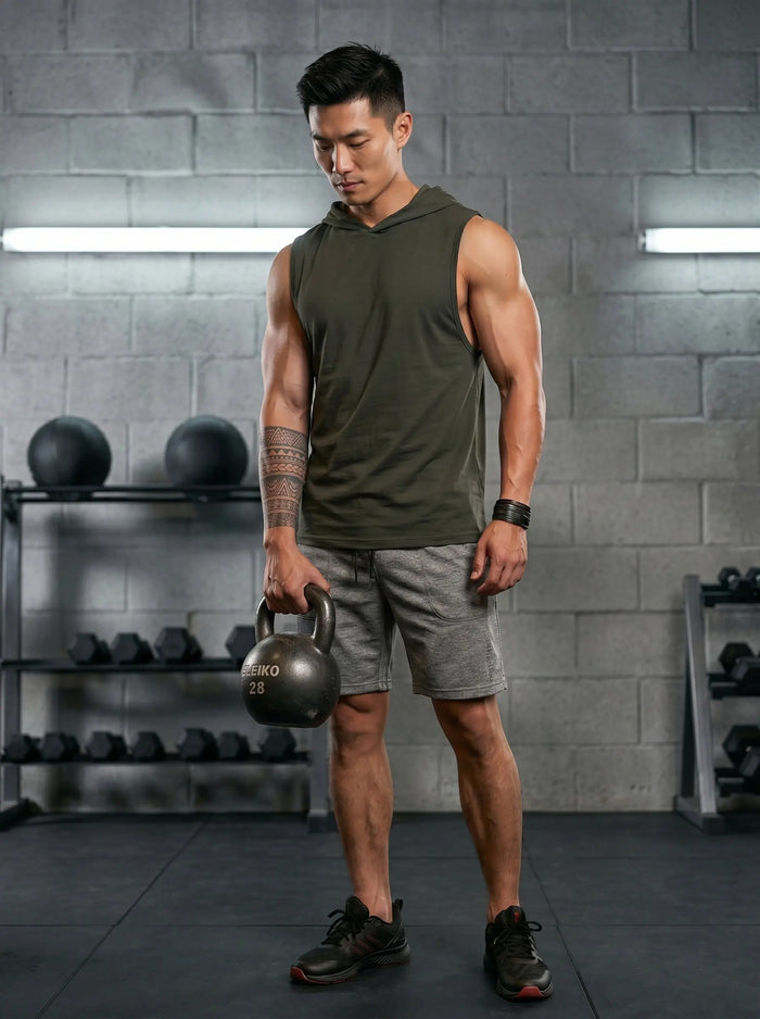 Hooded Gym Vest LEON