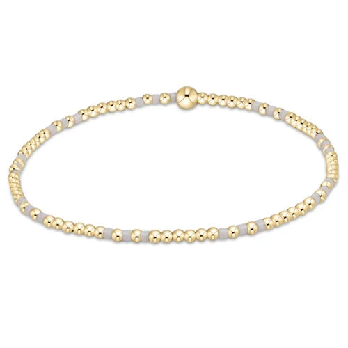 Hope Joy Pattern Bead Bracelet- Gold - Molly + Kate
