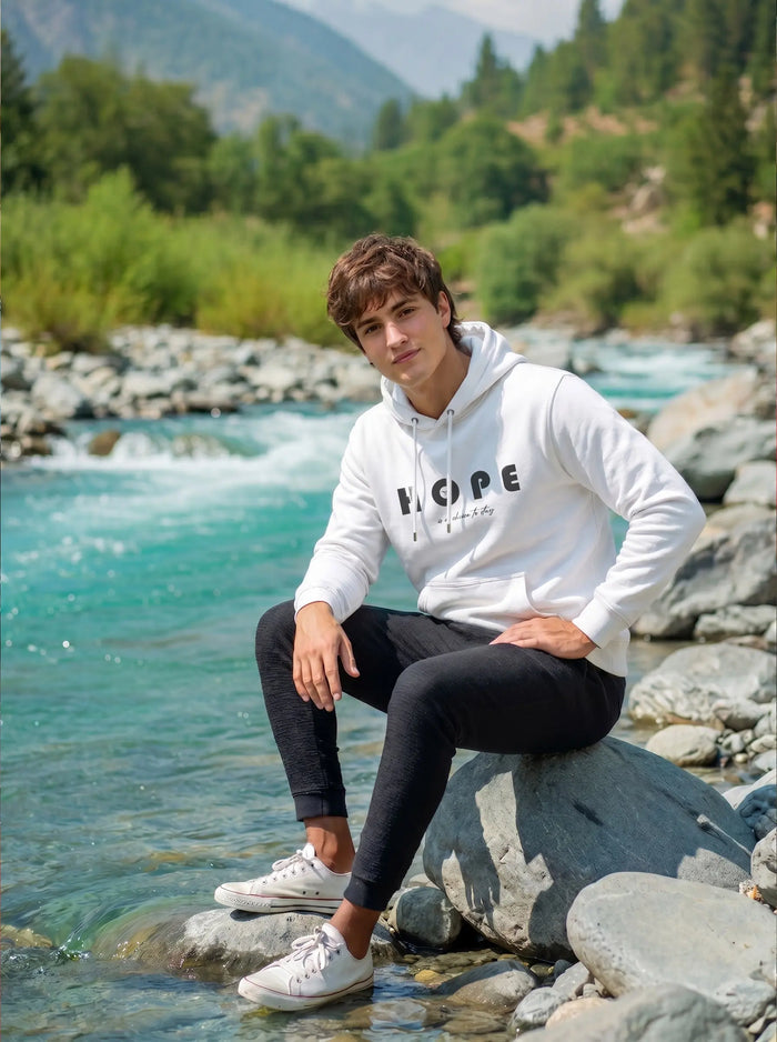 Hope Printed Full Sleeve  Pullover  Hoodie LEON