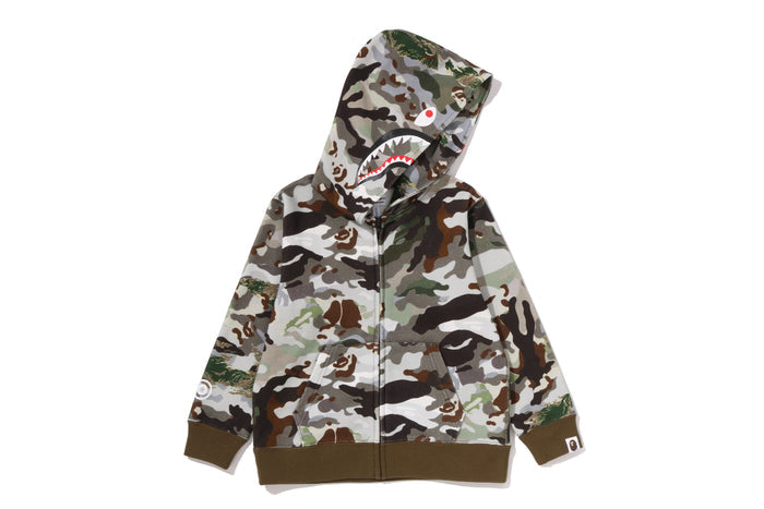 HYBRID CAMO SHARK ZIP HOODIE KIDS