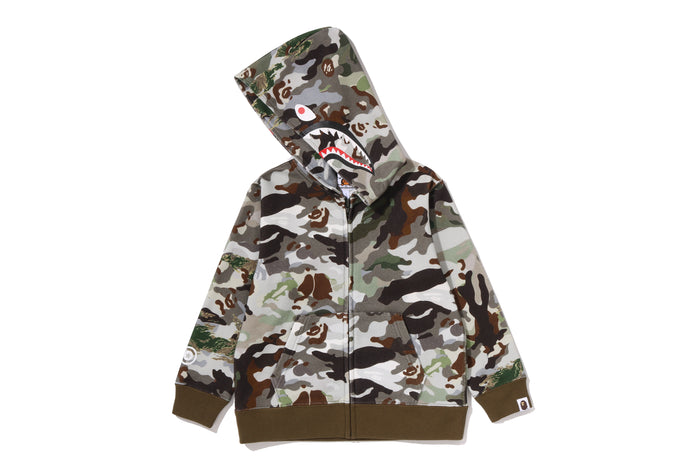 HYBRID CAMO SHARK ZIP HOODIE KIDS