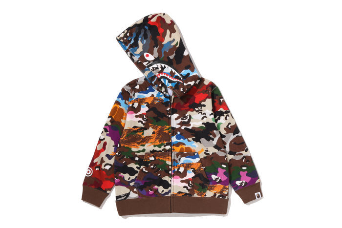 HYBRID CAMO SHARK ZIP HOODIE KIDS