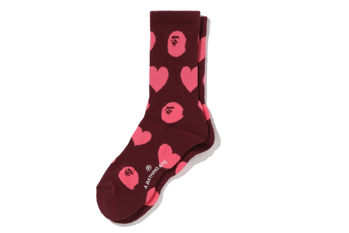 I LOVE BAPE MONOGRAM SOCKS
