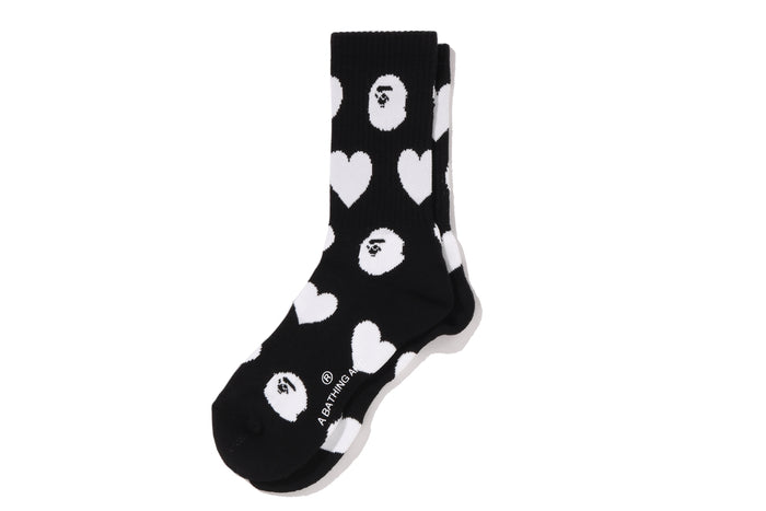 I LOVE BAPE MONOGRAM SOCKS