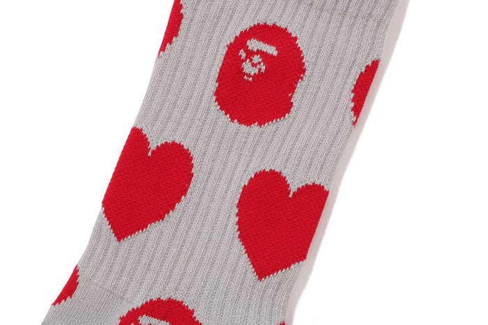 I LOVE BAPE MONOGRAM SOCKS