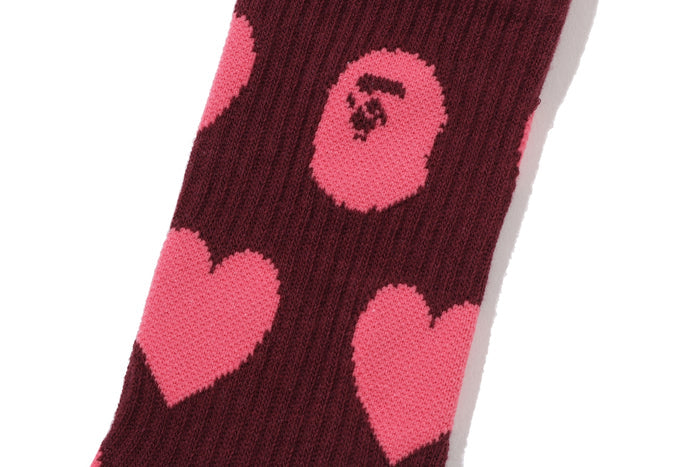 I LOVE BAPE MONOGRAM SOCKS