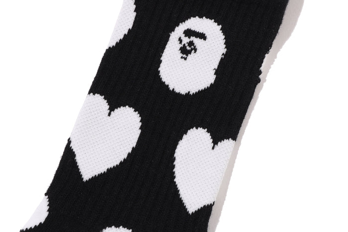 I LOVE BAPE MONOGRAM SOCKS