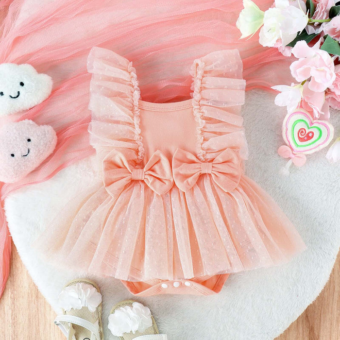 Infant Princess Net Skirt Jumpsuit Summer Dress lightweight breathable woven standard cotton knit closeup texture macro
