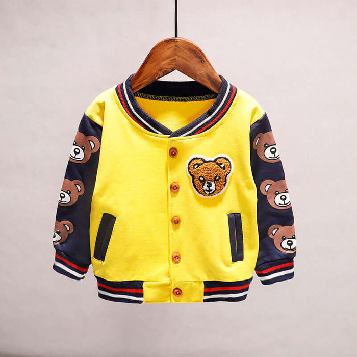 Infant Tops Boys Thin Jackets yellow cotton coat.