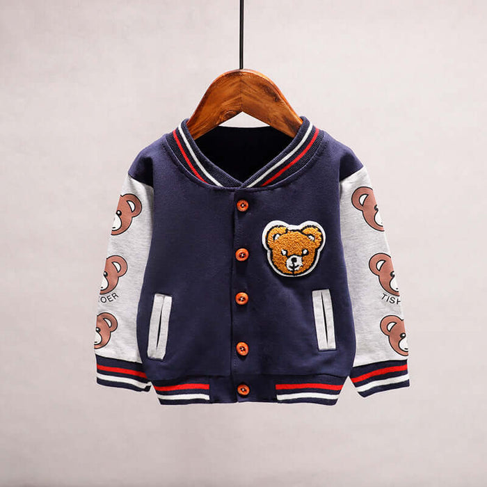 Infant Tops Boys Thin Jackets gray long sleeve top.