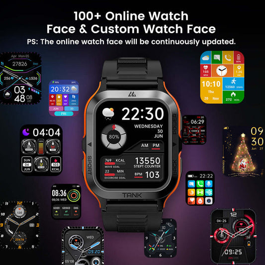 Intelligent Smartwatch Waterproof Silicone Band front view