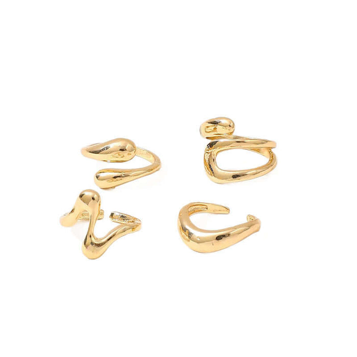 Irregular Opening Adjustable Light Ring With Water Droplets unique water drop design.