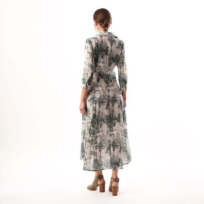 Jungle Toile Green Dress