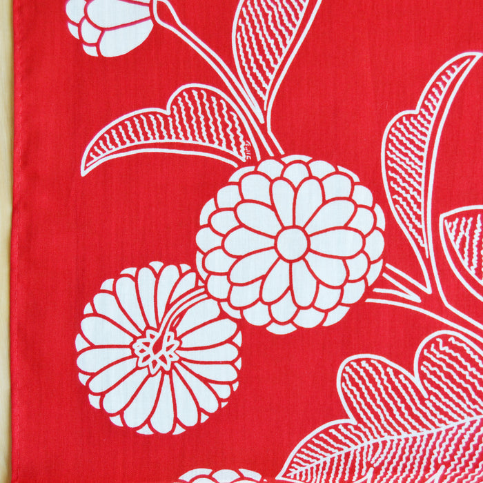 Kobashi Studio BN53RD Japanese Chrysanthemum Bandana- Red “Shinku”