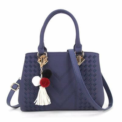 Ladies Luxury Crossbody Handbag durable handle stitching.
