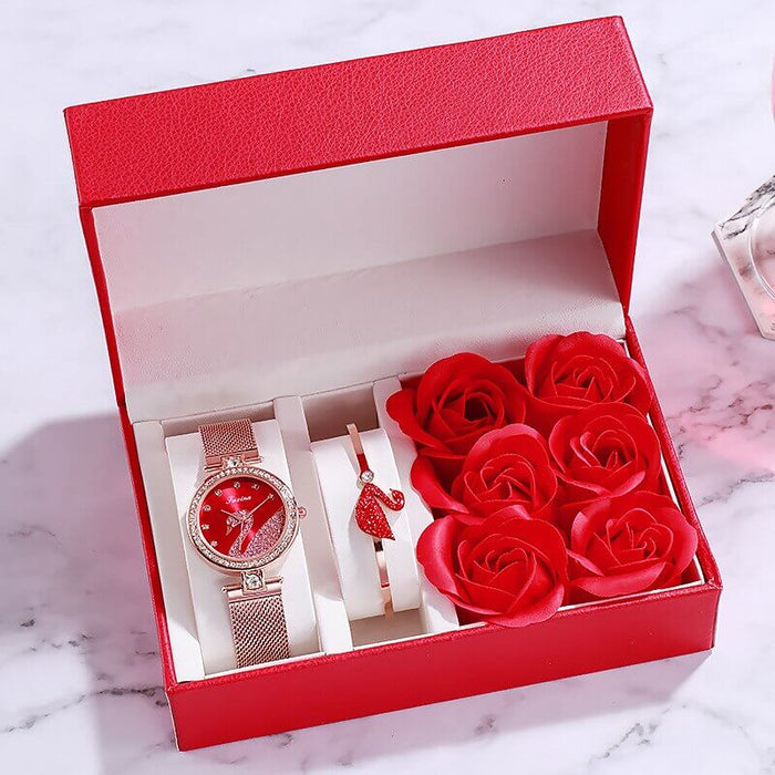 Ladies Slim Leather Watch sapphire crystal glass front view.