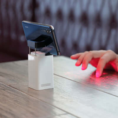 Leing FST Virtual Laser Bluetooth Projector Keyboard typing demonstration