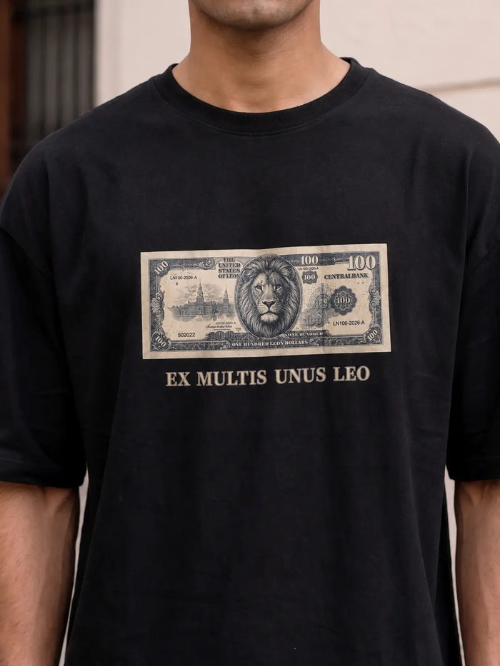 LEON Men's Currency Print T-Shirt LEON