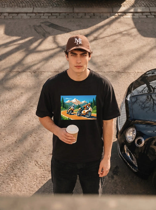 LEON Men’s Mountain Rider Printed T-Shirt LEON