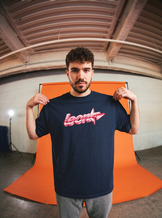 LEON Men's Oversized Leon Star Pink Printed T-Shirt LEON