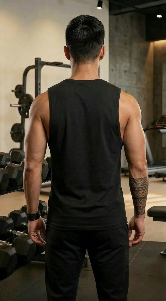 LEON Men's Sleeveless Cotton Workout Gym Vest LEON