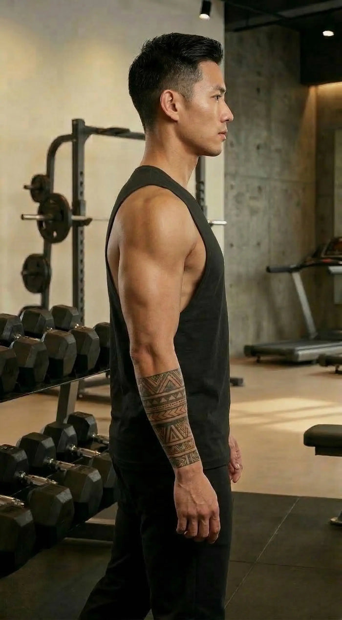 LEON Men's Sleeveless Cotton Workout Gym Vest LEON