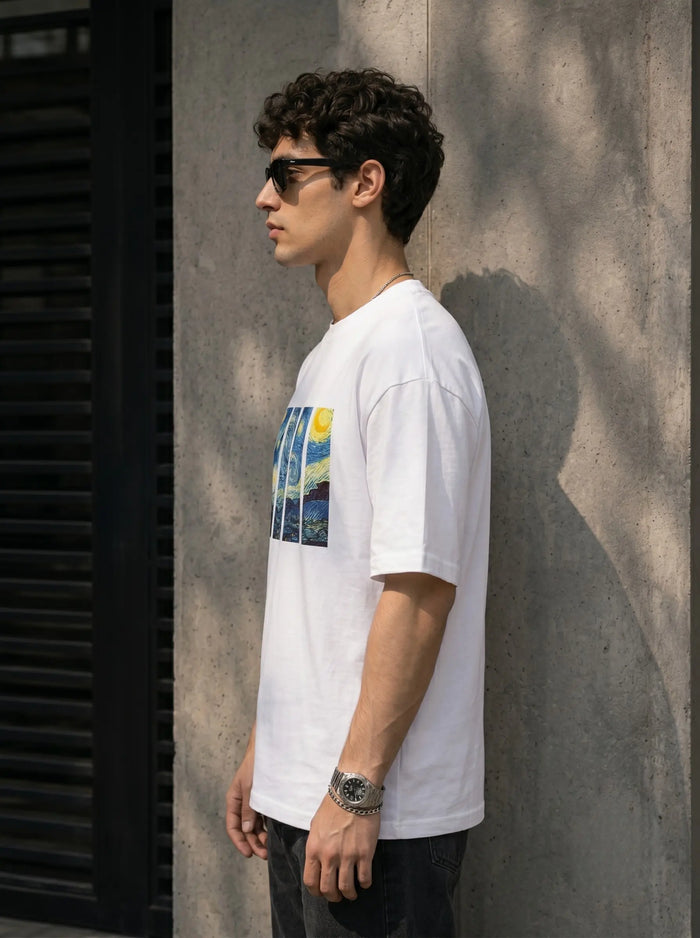 LEON Men’s Starry Night Printed T-Shirt LEON