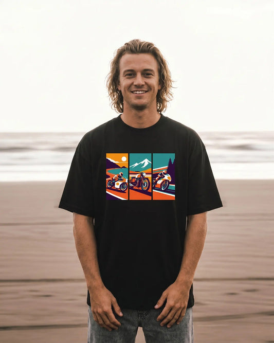 LEON Men’s  Vintage-Style Graphic Printed T-Shirt LEON