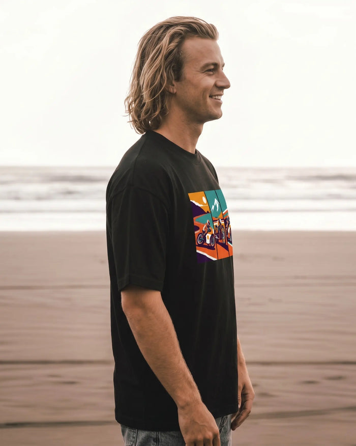 LEON Men’s  Vintage-Style Graphic Printed T-Shirt LEON