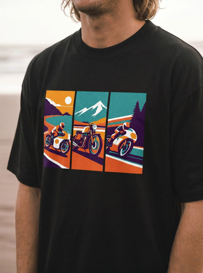 LEON Men’s  Vintage-Style Graphic Printed T-Shirt LEON