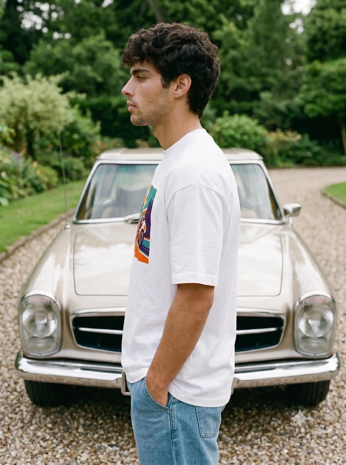 LEON Men’s  Vintage-Style Graphic Printed T-Shirt LEON