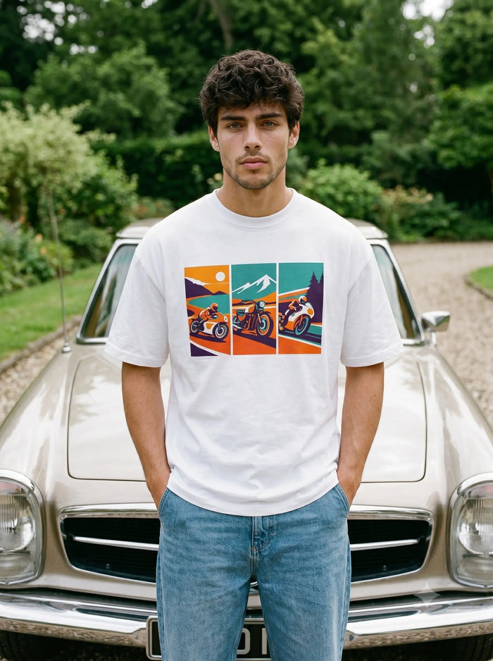 LEON Men’s  Vintage-Style Graphic Printed T-Shirt LEON