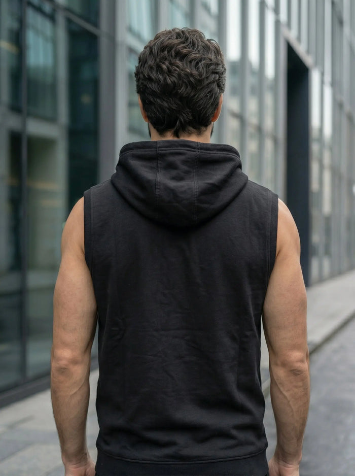 Leon Printed Sleeveless Pullover Hoodie LEON