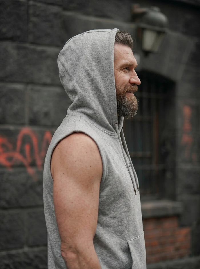 Leon Printed Sleeveless Pullover Hoodie LEON