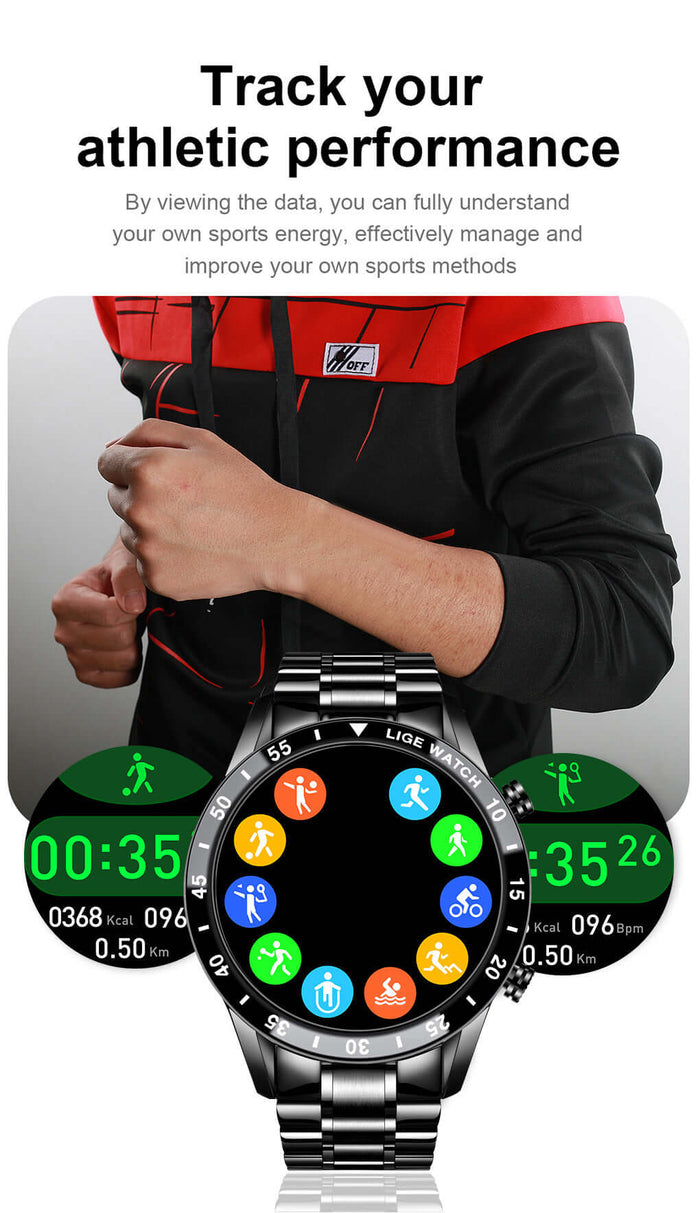 LIGE Smart Watch 2025 Edition Advanced Wearable touch screen display