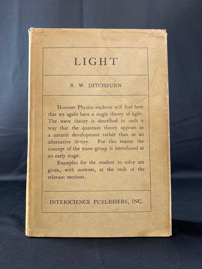 LIGHT by R.W. Ditchburn, the student's physics textbook