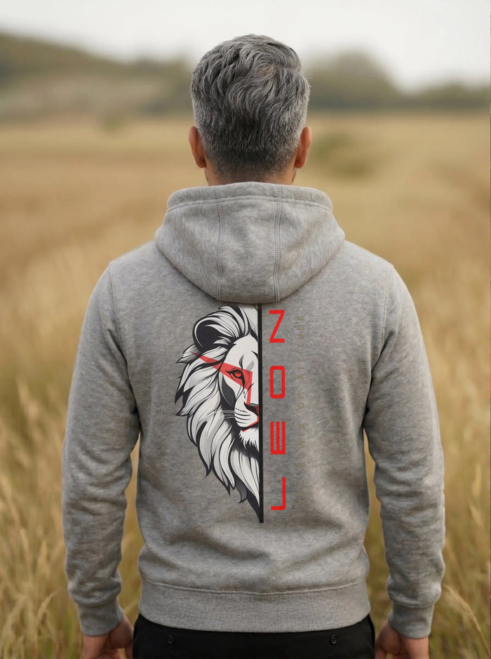 Lion Power Printed Pullover Hoodie LEON