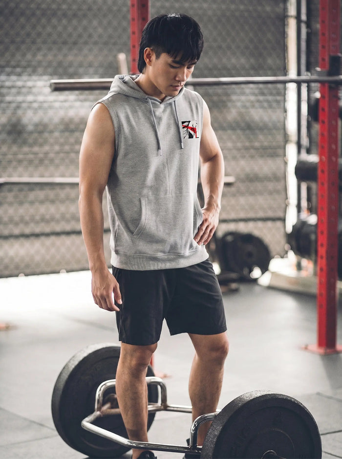 Lion Power Printed Sleeveless Pullover Hoodie LEON