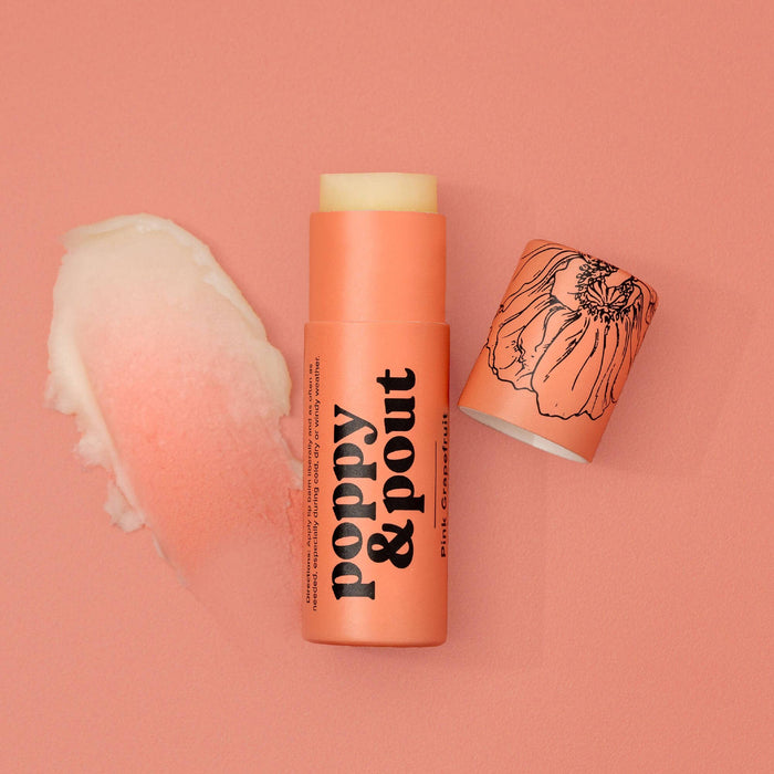 Lip Balm, Pink Grapefruit Lip Balm Poppy & Pout- Tilden Co.