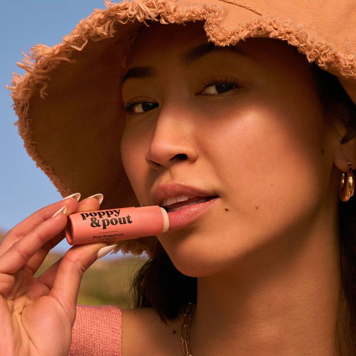 Lip Balm, Pink Grapefruit Lip Balm Poppy & Pout- Tilden Co.