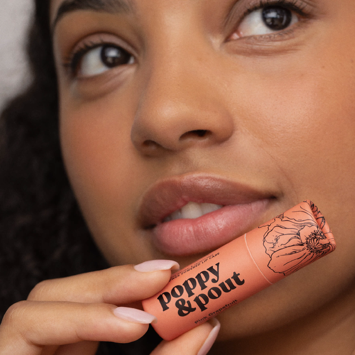 Lip Balm, Pink Grapefruit Lip Balm Poppy & Pout- Tilden Co.
