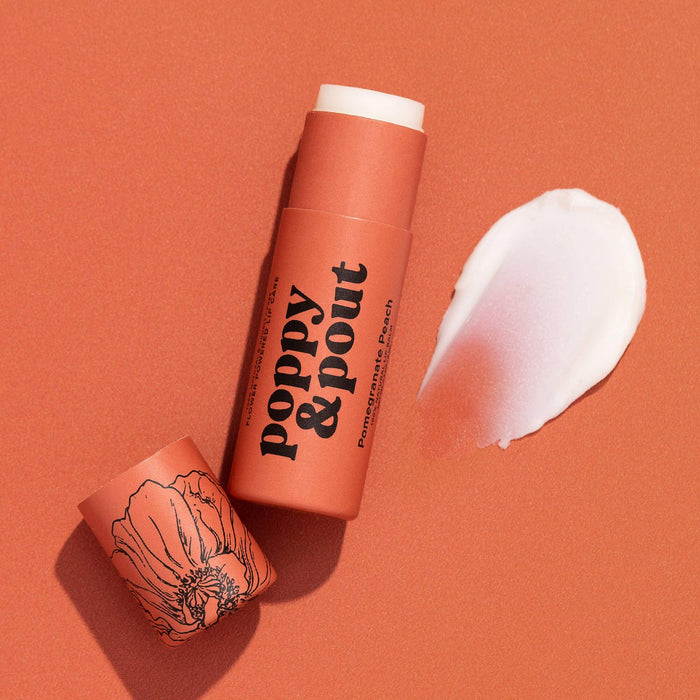 Lip Balm, Pomegranate Peach Lip Balm Poppy & Pout- Tilden Co.