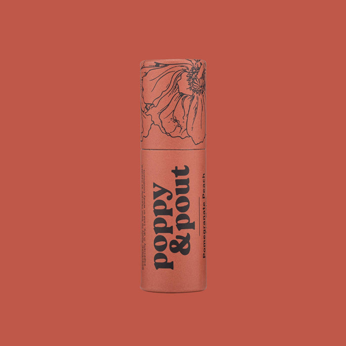 Lip Balm, Pomegranate Peach Lip Balm Poppy & Pout- Tilden Co.